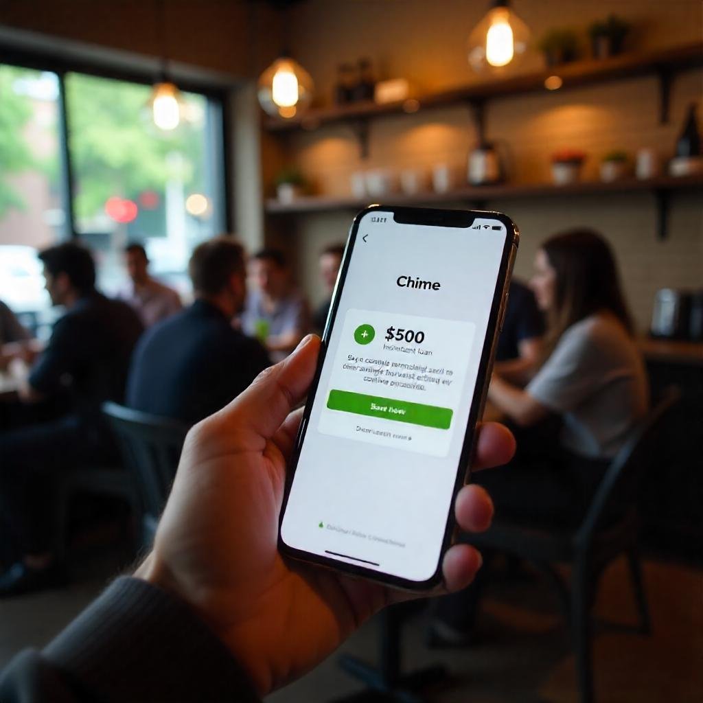 Chime Instant Loans feature in mobile app interface