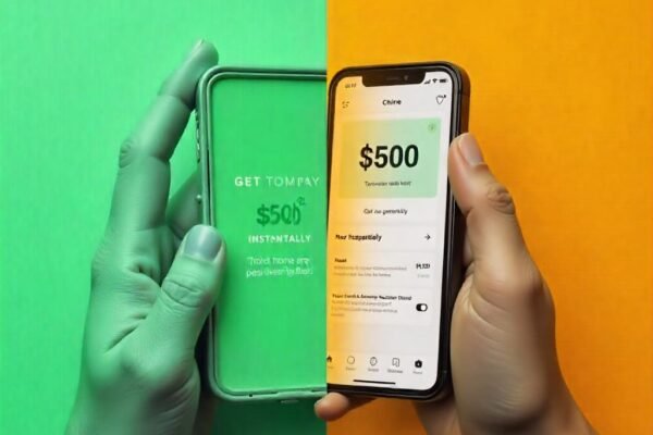 Chime $500 instant loans featured image showing mobile app and no credit check benefits