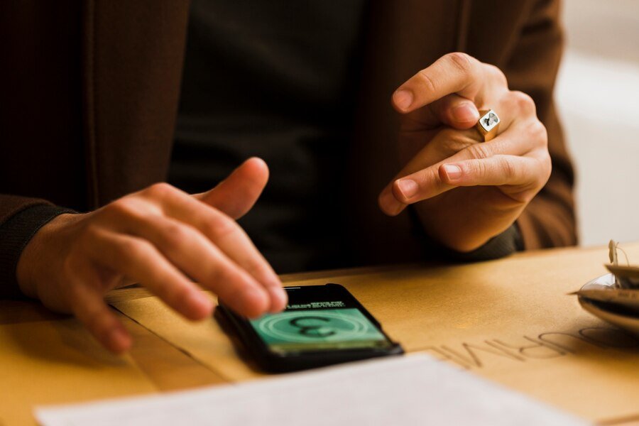 Instant loan approval on mobile phone – fast personal loan funding concept