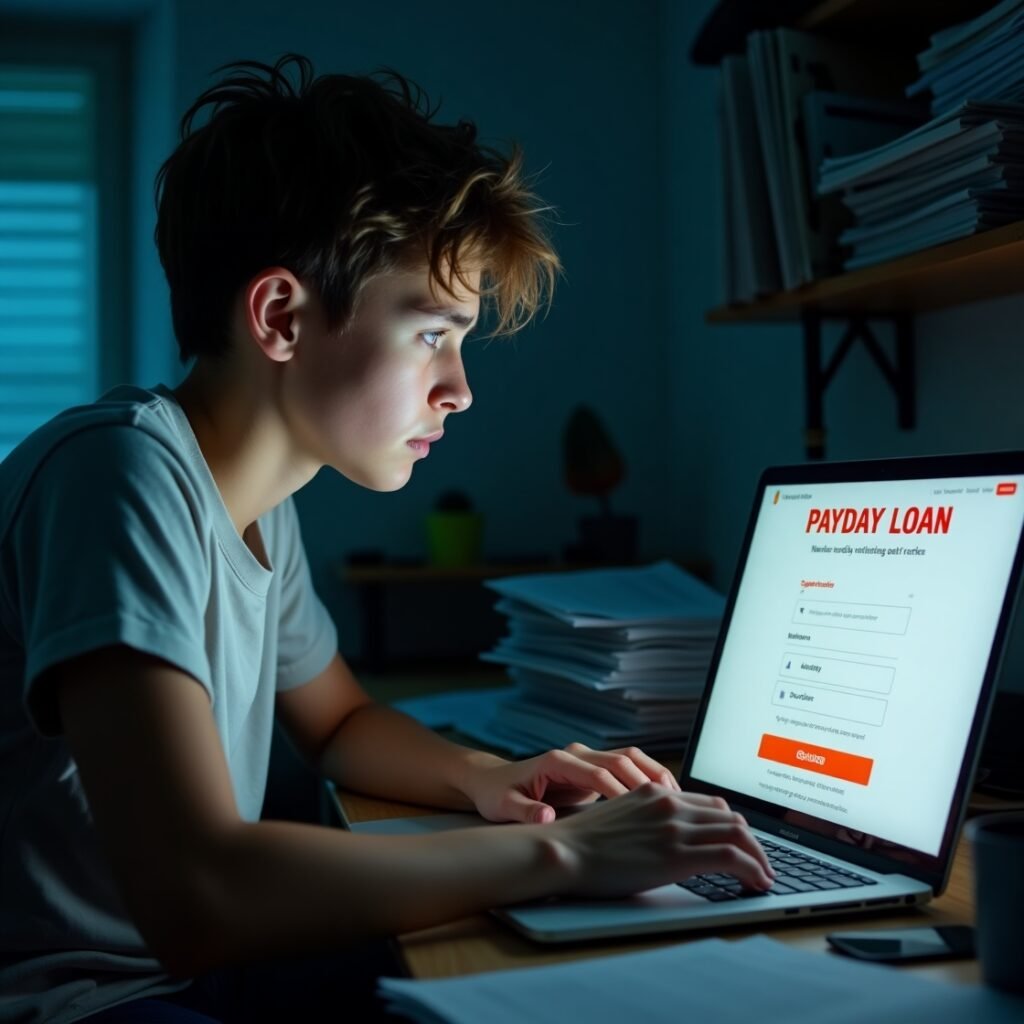 Online payday loans Louisiana instant approval application on laptop